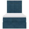 vidaXL Ottoman bed met matrassen en LED's 90x190cm fluweel donkerblauw