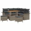 vidaXL Tuin Sofa Set met kussen met opslag met kussen 8 pcs Grijs