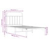 vidaXL Bedframe met hoofdbord metaal zwart 90x190 cm