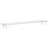 vidaXL Monitorstandaard 100x20x8 cm gehard glas en metaal wit