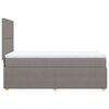 vidaXL Boxspring met matras stof taupe 90x200 cm