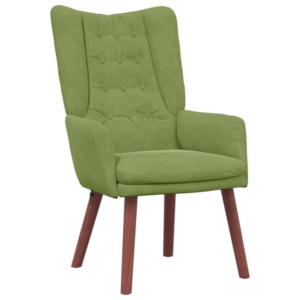 vidaXL Fauteuil Lichtgroen 63 x 67 x 94 cm Fluweel