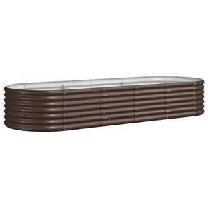 vidaXL Plantenbak 224x80x36 cm gegalvaniseerd staal bruin