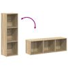 vidaXL Boekenkast/tv-meubel 36x30x114cm bewerkt hout sonoma eikenkleur
