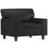 vidaXL Fauteuil 60 cm kunstleer zwart