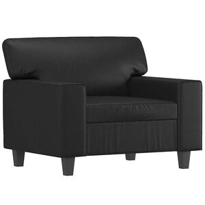 vidaXL Fauteuil 60 cm kunstleer zwart