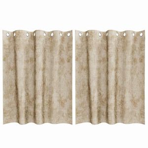 vidaXL Velvet Gordijnen 2 st Cr&egrave;me 140 x 140 cm Fluweel
