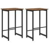 vidaXL Barkruk 2 st Oud hout 40 x 32 x 64 cm Bewerkt hout