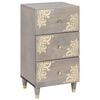 vidaXL Dressoir Grijs en Goud 40 x 33 x 75 cm Massief Mango Hout
