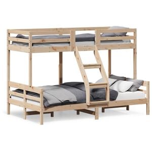 vidaXL Stapelbed massief grenenhout 80x200/120x200 cm