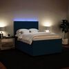 vidaXL Boxspring met matras fluweel blauw 140x200 cm