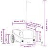vidaXL Fietstrailer 45 kg ijzer zwart en geel