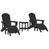 vidaXL Tuin Lounge Meubels 3 pcs Zwart 38 x 38 x 46cm Kunststof