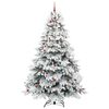 vidaXL Kunstkerstboom met 300 LED met standaard Wit 240 cm PE en PVC