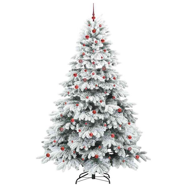 vidaXL Kunstkerstboom met 300 LED met standaard Wit 240 cm PE en PVC