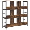 vidaXL Boekenkast Gerookt eiken 102 x 32 x 104,5 cm Bewerkt hout