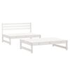 vidaXL 2-delige Loungeset massief grenenhout wit
