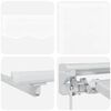 vidaXL Inklapbaar Zonnescherm Wit 400 x 200 cm Polyester en Metaal