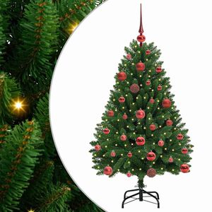 vidaXL Kunstkerstboom 120 cm 150 LED's Warmwit PVC en staal Groen