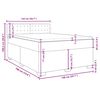 vidaXL Boxspring met matras stof donkerbruin 140x190 cm