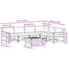 vidaXL 7-delige Loungeset met kussens massief grenenhout
