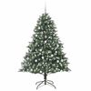 vidaXL Kunstkerstboom Groen 126 x 126 x 180 cm PVC en Plastic en Staal