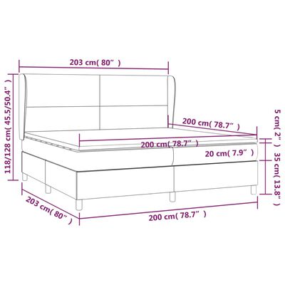 vidaXL Boxspring met matras fluweel donkergroen 200x200 cm