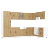 vidaXL Keukenkast Lucca Artisan Eiken 80 x 46 x 81,5 cm Bewerkt hout