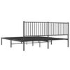 vidaXL Bedframe met hoofdbord metaal zwart 183x213 cm