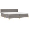 vidaXL Boxspringbed met matras Taupe 200 x 200 cm Polyester