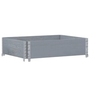 vidaXL Plantenbak 80x60 cm massief grenenhout grijs