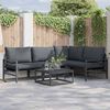 vidaXL Tuin Sofa Set met kussen 4 pcs Antraciet Staal