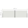 vidaXL Windscherm uittrekbaar 180x600 cm crème
