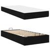 vidaXL Bedframe met matras met matras 2 pcs Zwart Stof