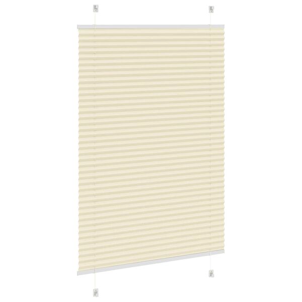 vidaXL Pliss&eacute; rolgordijn 90x100 cm stofbreedte 89,4 cm polyester cr&egrave;me