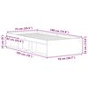 vidaXL Bedframe betongrijs 75x190 cm