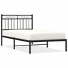vidaXL Bedframe met hoofdbord metaal zwart 100x190 cm