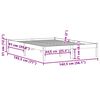 vidaXL Bedframe zonder matras massief grenenhout 137x190 cm vol