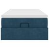 vidaXL Ottoman bed met matras 100x200 cm fluweel donkerblauw