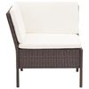 vidaXL 8-delige Loungeset met kussens poly rattan bruin