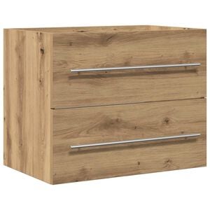vidaXL Wastafelkast 60x38,5x48 cm spaanplaat ambachtelijk eikenkleurig