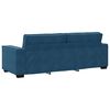 vidaXL 3-delige Loungeset met kussens fluweel blauw