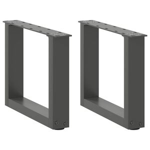 vidaXL Salontafelpoten 2 st U-vormig 40x(30-31) cm staal antraciet