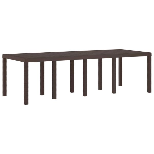 vidaXL Tuin Eettafel Bruin 250 x 100 x 73 cm poly rattan