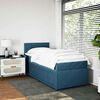 vidaXL Boxspring met matras fluweel blauw 90x200 cm