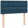 vidaXL Boxspring met matras fluweel donkerblauw 80x220 cm