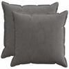 vidaXL Kussensloop 2 st HOUTEN Donkergrijs 80 x 80 cm corduroy