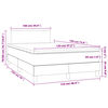 vidaXL Boxspring met matras en LED stof blauw 120x190 cm