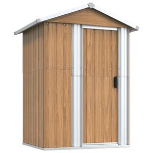 vidaXL Tuinhuis Bruin 126x97,5x177 cm Gegalvaniseerd Staal