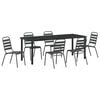 vidaXL Tuin eettafelset 7 st Antraciet Gepoedercoat staal
